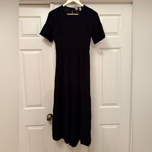 ASOS Classic Black Long Back Out Dress